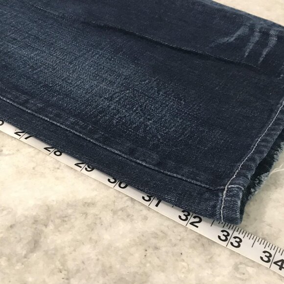 7 For All Mankind Austyn Jeans Mens 40 Blue Straight Leg Distressed Denim USA - Picture 11 of 11